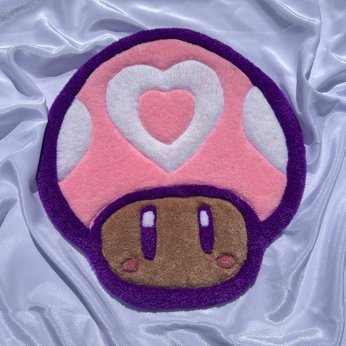 Toadstool Rug Heart Toadstool Rug/Coaster – Teerugz