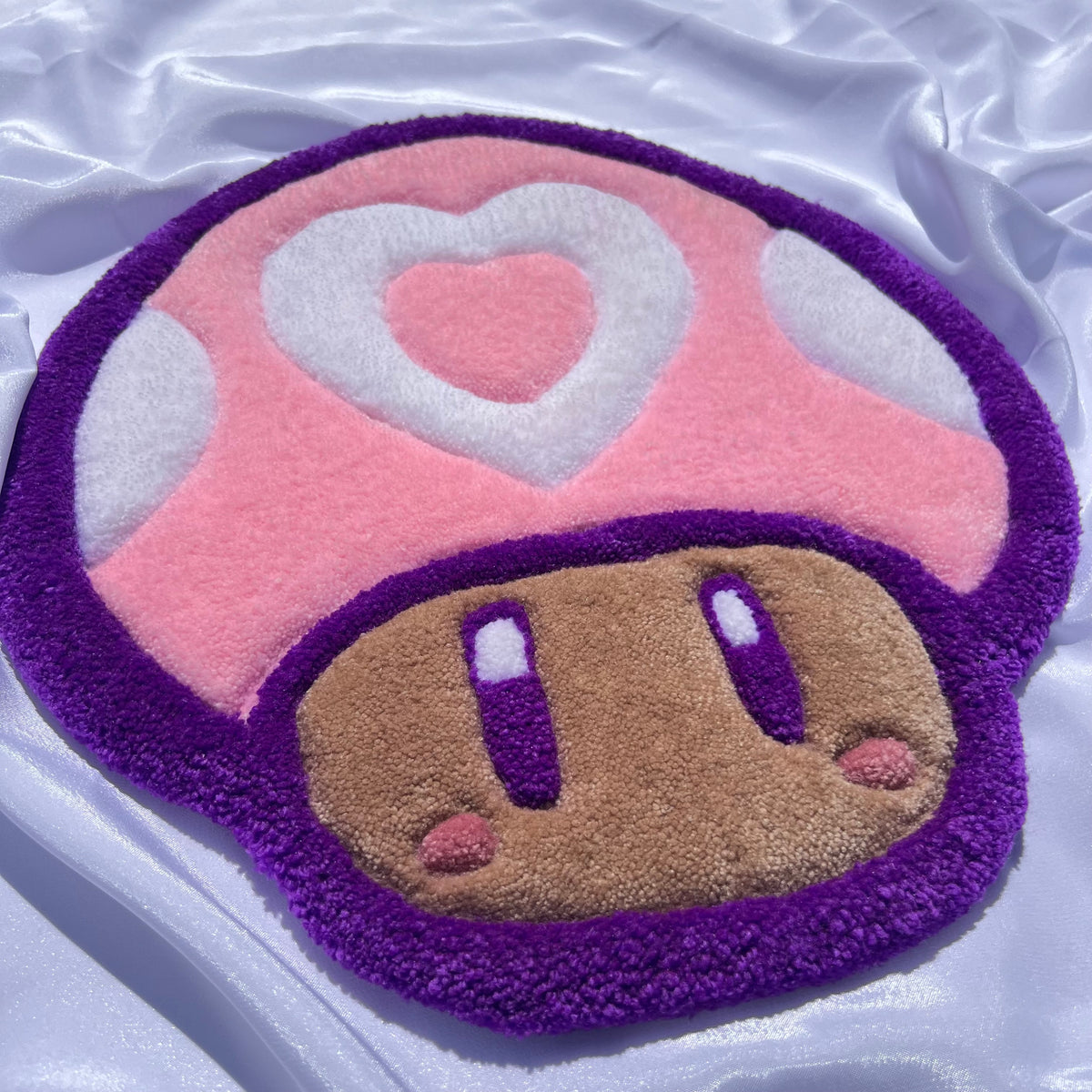 Toadstool Rug Heart Toadstool Rug/Coaster – Teerugz