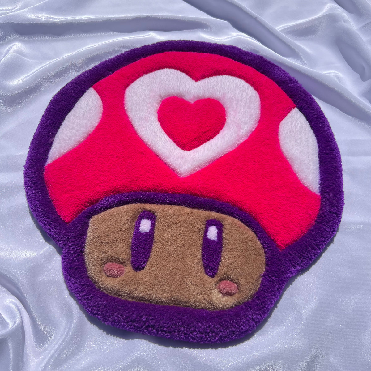Toadstool Rug Heart Toadstool Rug/Coaster – Teerugz