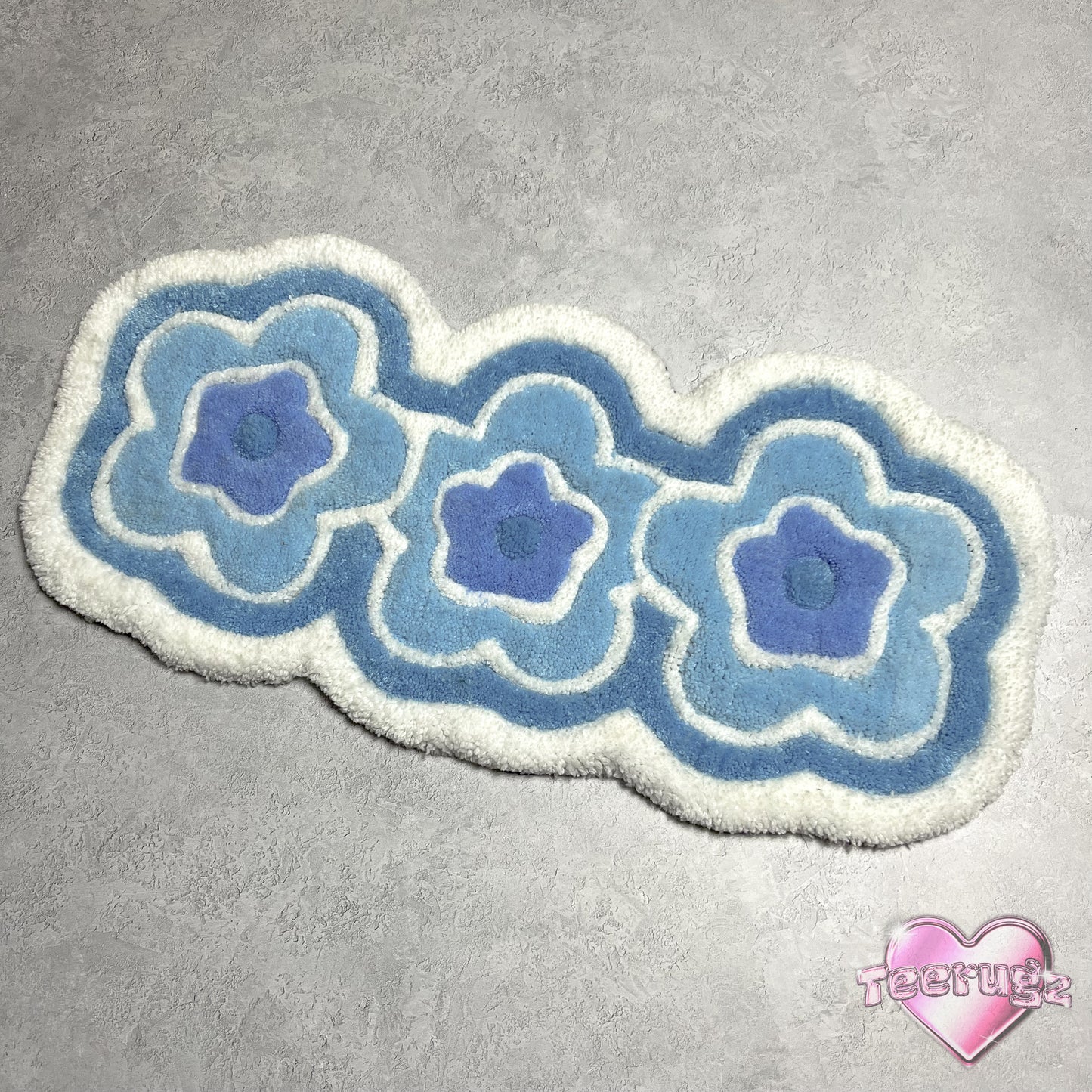 Blue and White Flower Trio