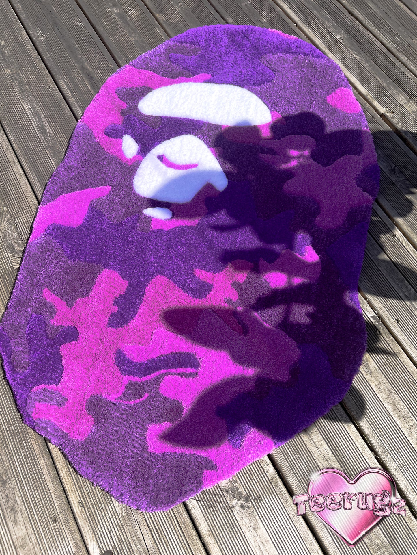 Purple Camo Bape Rug