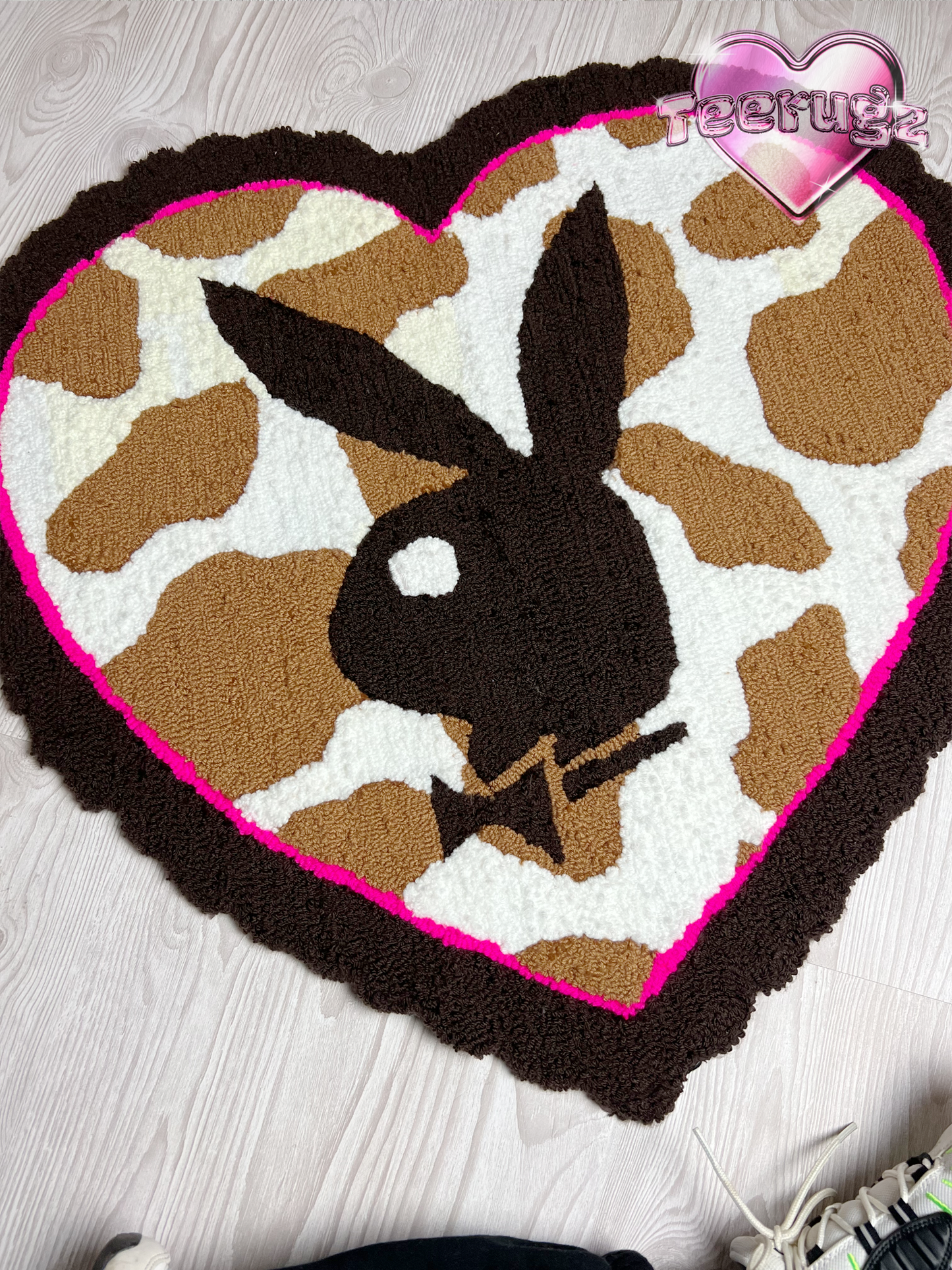 Playboy Cow Print Heart