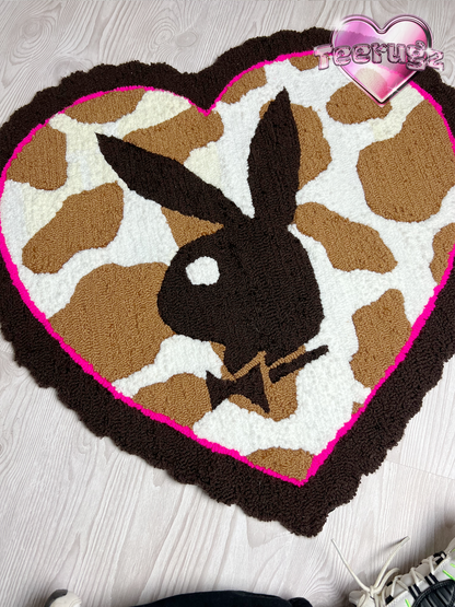 Playboy Cow Print Heart