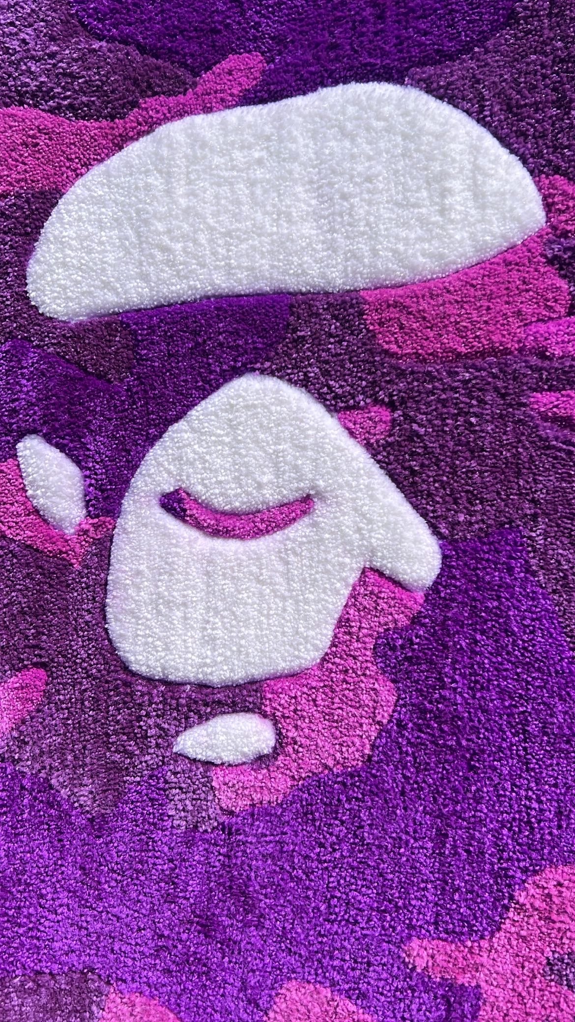 Purple Camo Bape Rug