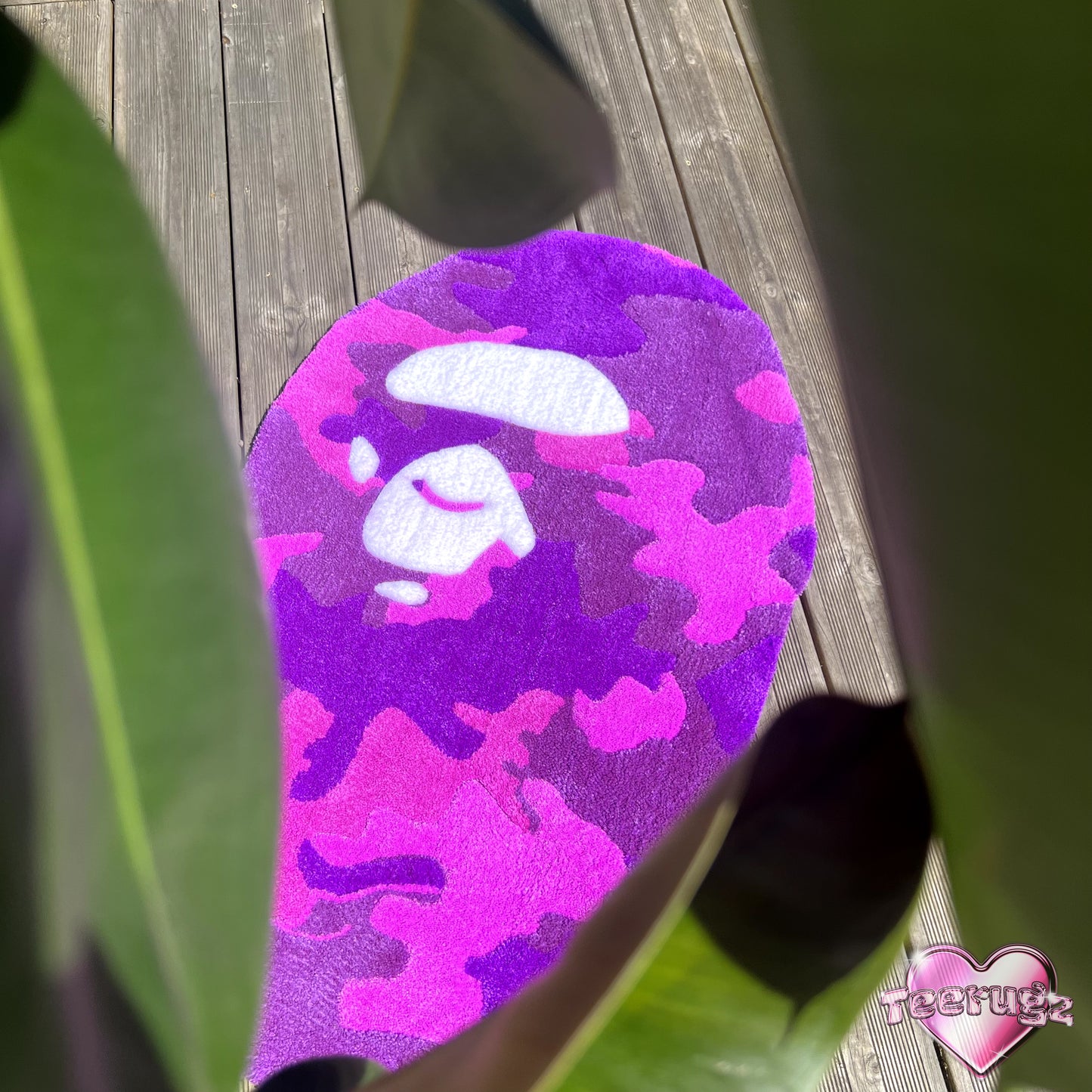 Purple Camo Bape Rug