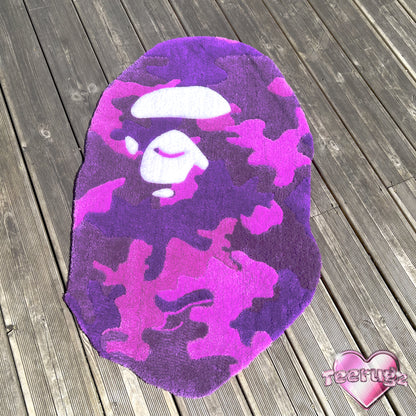 Purple Camo Bape Rug