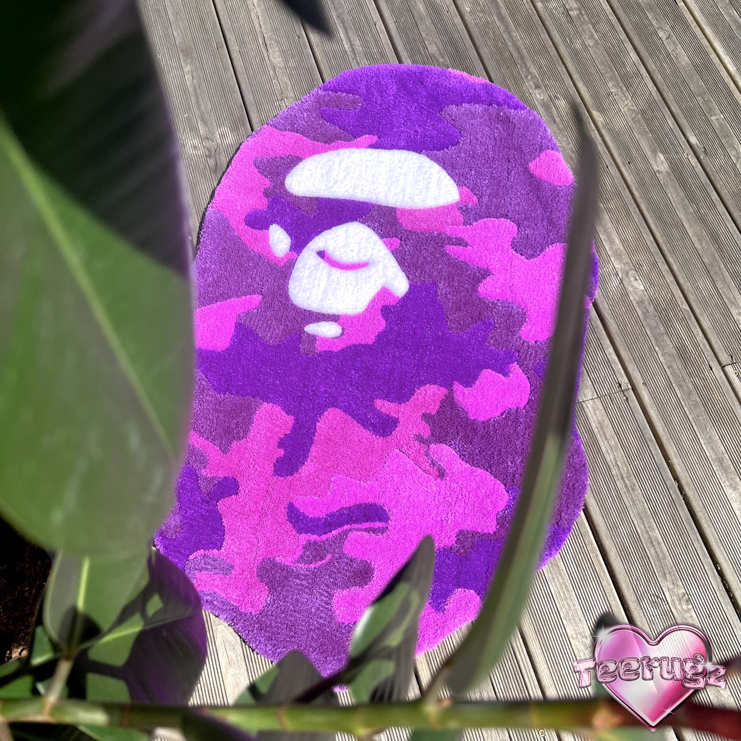 Purple Camo Bape Rug